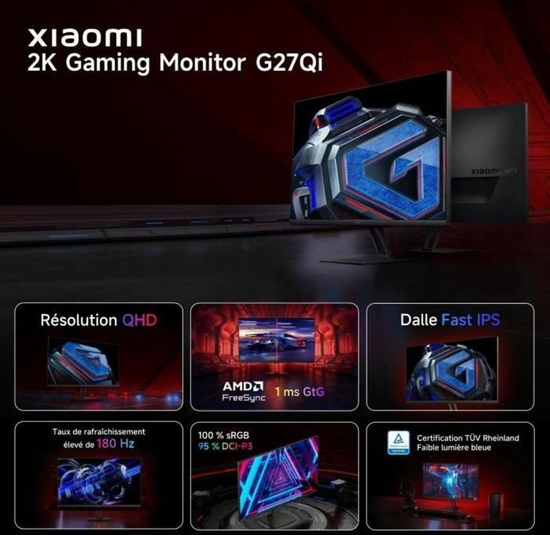 Xiaomi - G27Qi - Monitor - Zwart - 27 Inch - 2560 x 1440 Pixels
