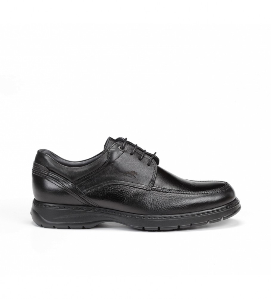 Sapatos de couro Fluchos Crono 9142 Salvate, pretos