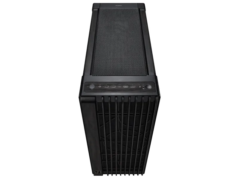 ASUS ProArt PA602 - Wood Edition - mid tower - udvidet ATX - ingen strømforsyning - sort - USB/Lyd