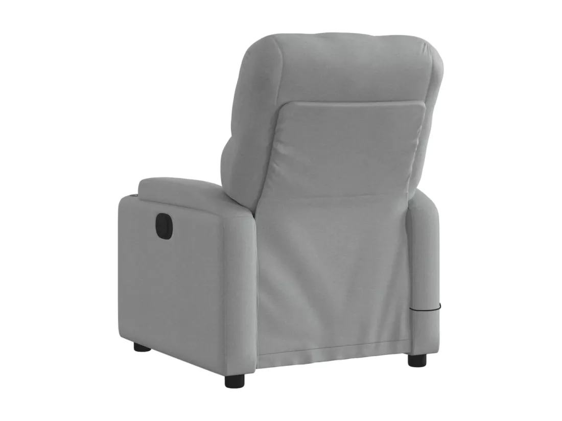 Fauteuil de massage inclinable Gris clair Tissu