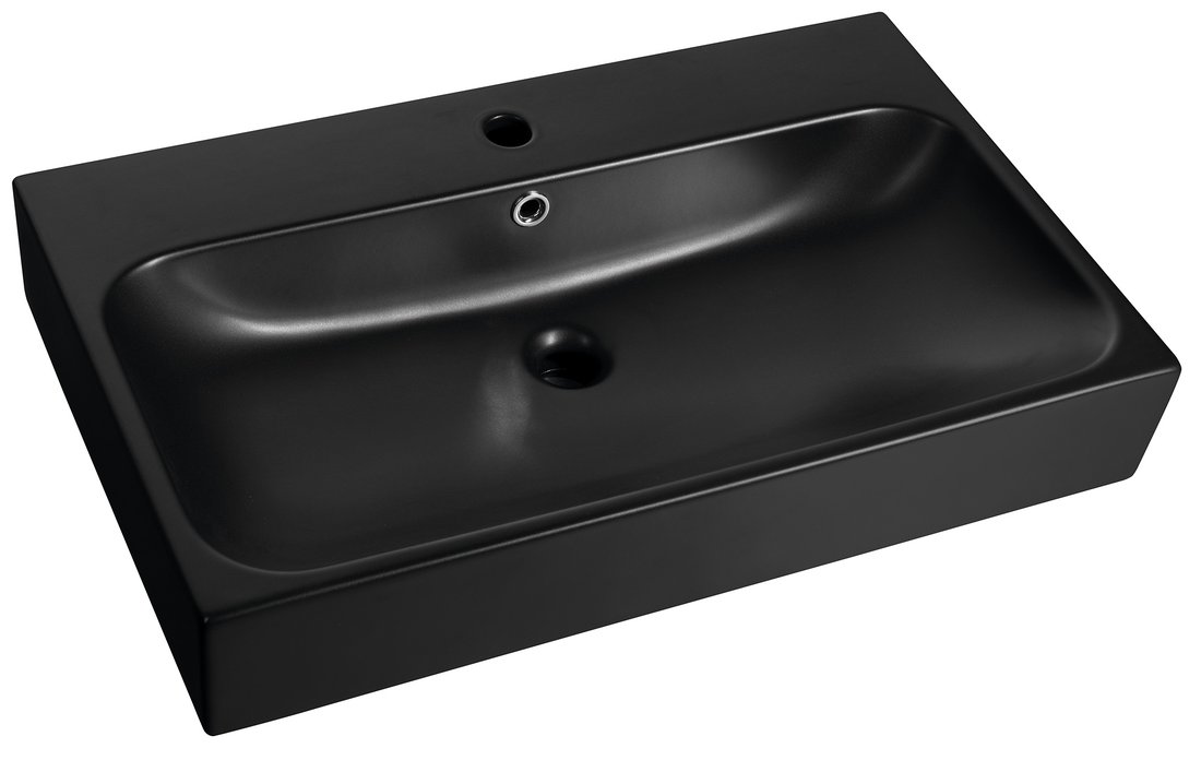 Sapho Toridi keramische wastafel 76x46,5cm zwart mat