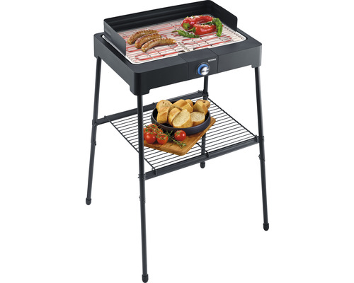 Severin 2,2 kW elektrische grill, zwart, inclusief vetopvangbak, grillrooster en stroomkabel