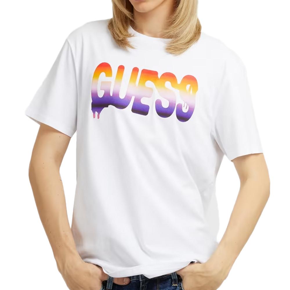 Guess T-shirt Blanc Femme Guess Ombre