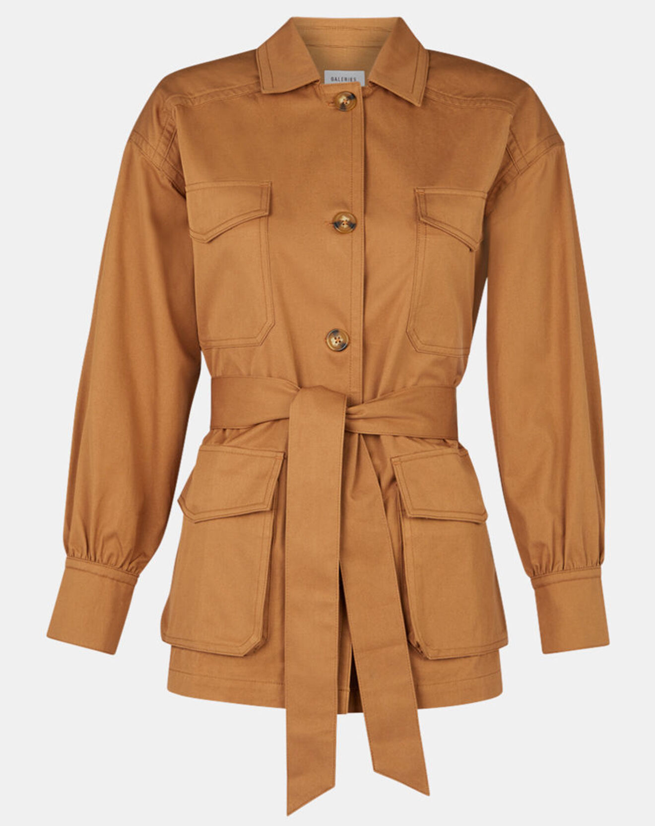 Galeries Lafayette Veste Saharienne en Coton épais camel