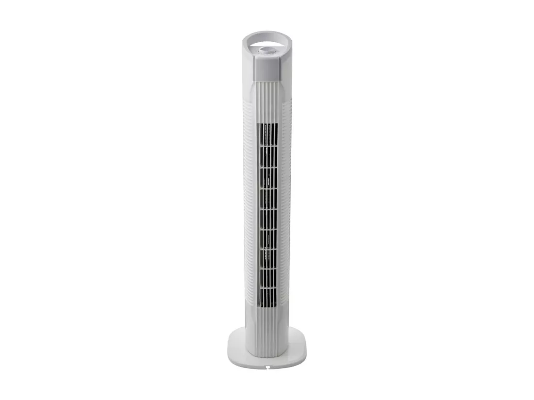Ventilateur Colonne Silencieux et Oscillant Blanc - 50W - 79cm - 3 Vitesses - Dio