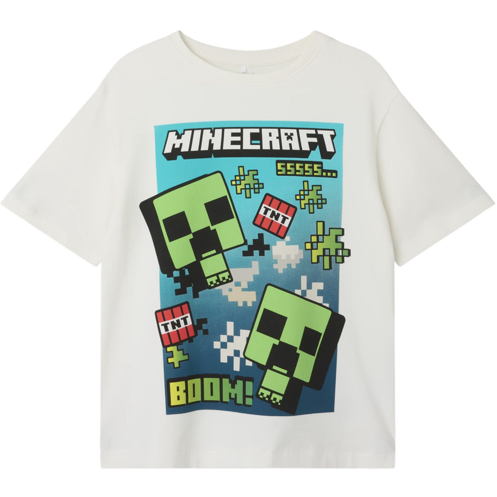 Køb Name It Cloud Dancer Mus Minecraft Regular T-Shirt Noos