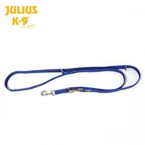 Guia emborrachada Julius K9 sem alça para cães, azul