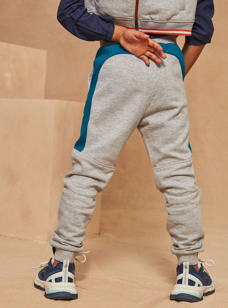 Jogging gris et bleu marine