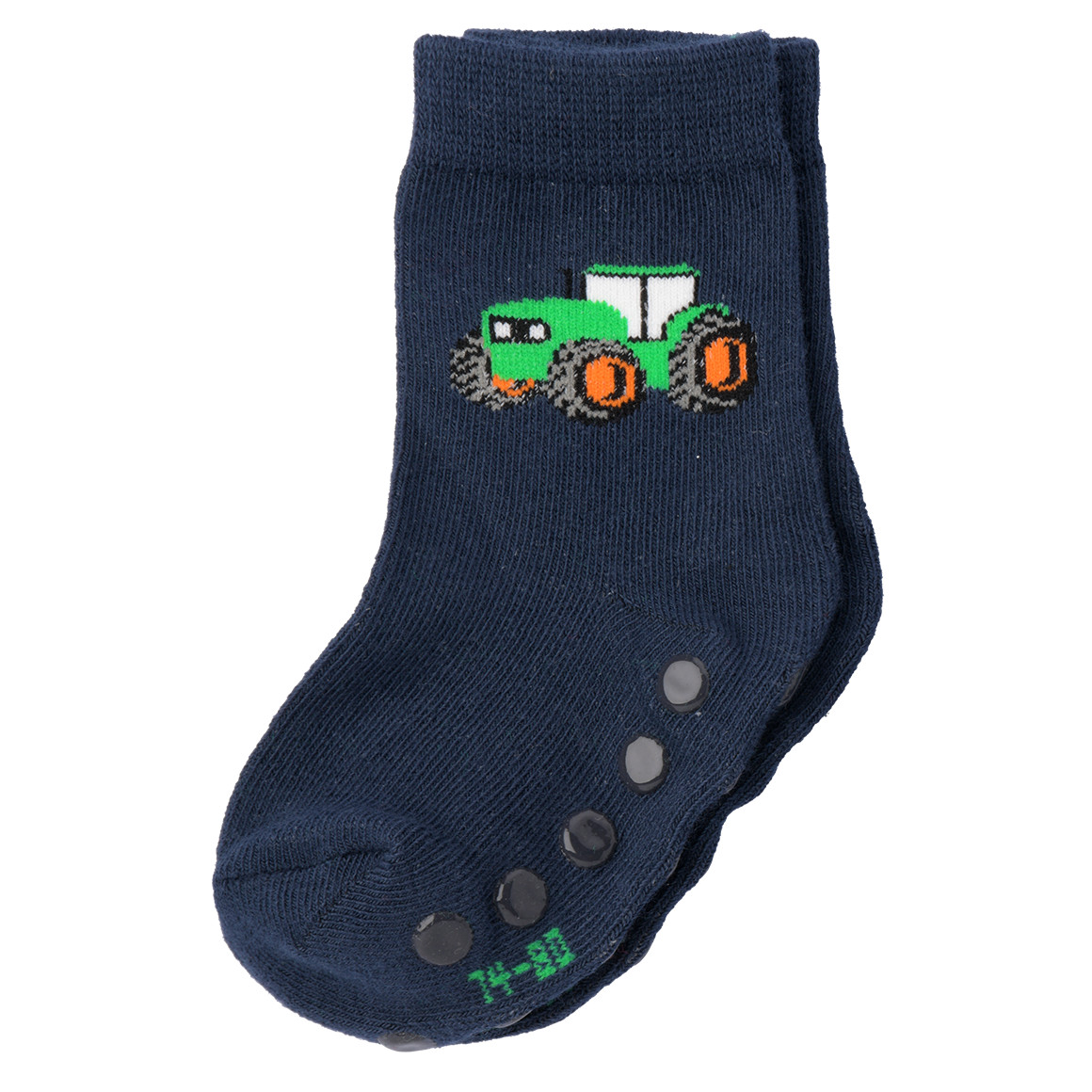 Topomini 3 Paar Baby Stoppersocken mit Bio-Baumwolle grün / dunkelblau / blau