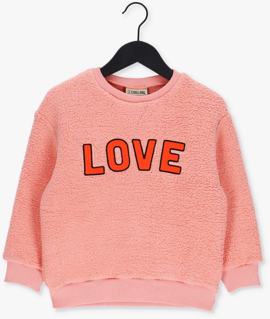 CARLIJNQ lichtroze carlijnq trui love - sweater with patch