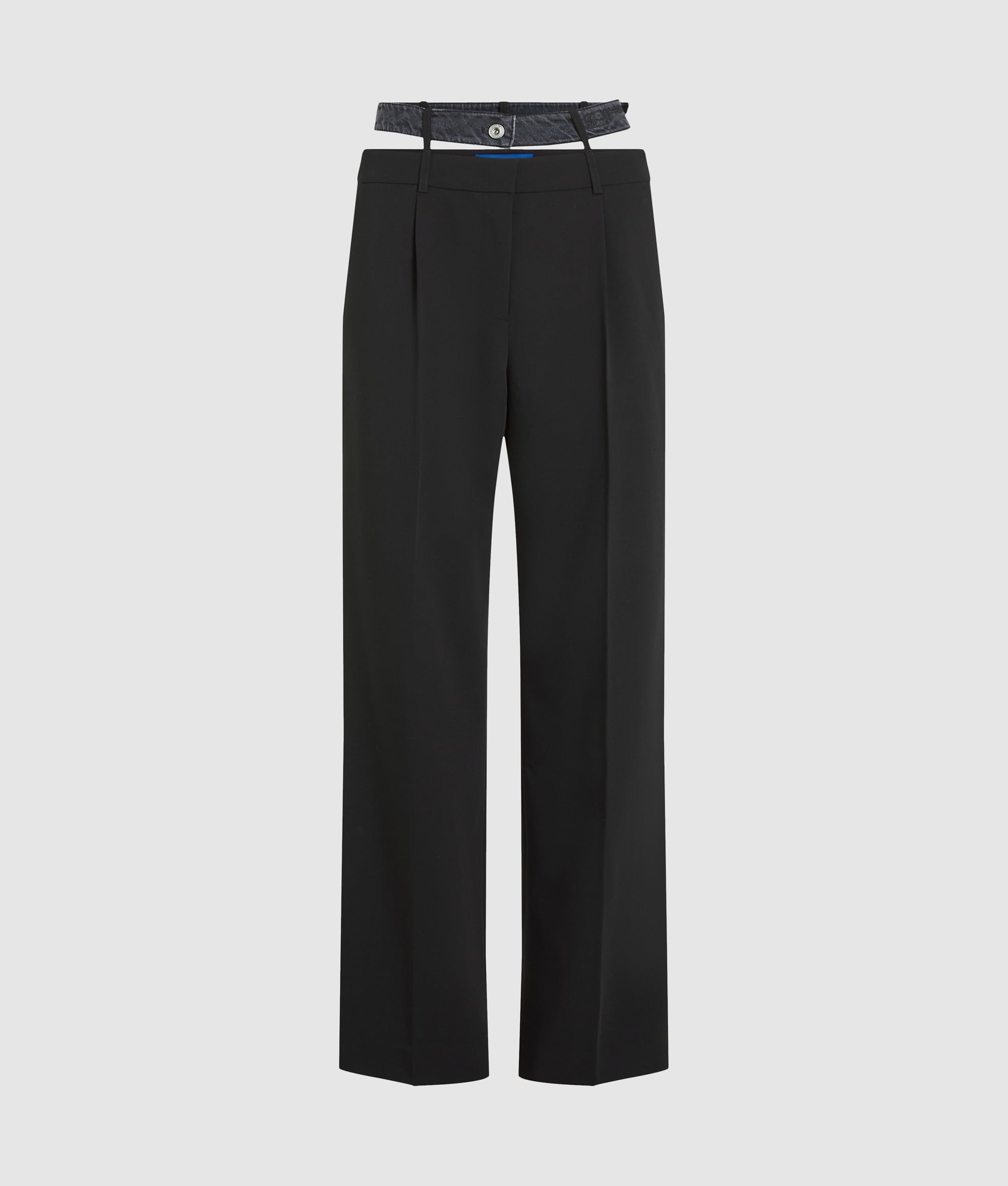 Broek met dubbele tailleband