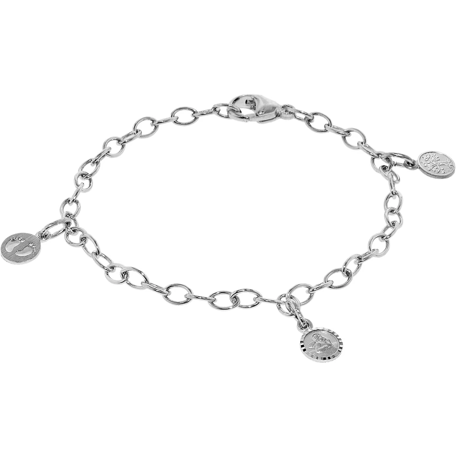 trendor Kinder-Armband mit 3 Einhängern Silber 925 silver