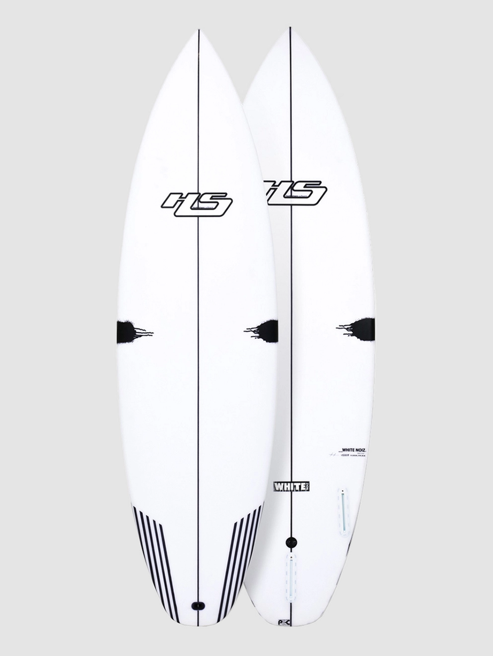 Haydenshapes White Noiz PE-C Futures Surfboard model logo
