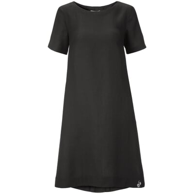 Damen-Leinenkleid, Schwarz