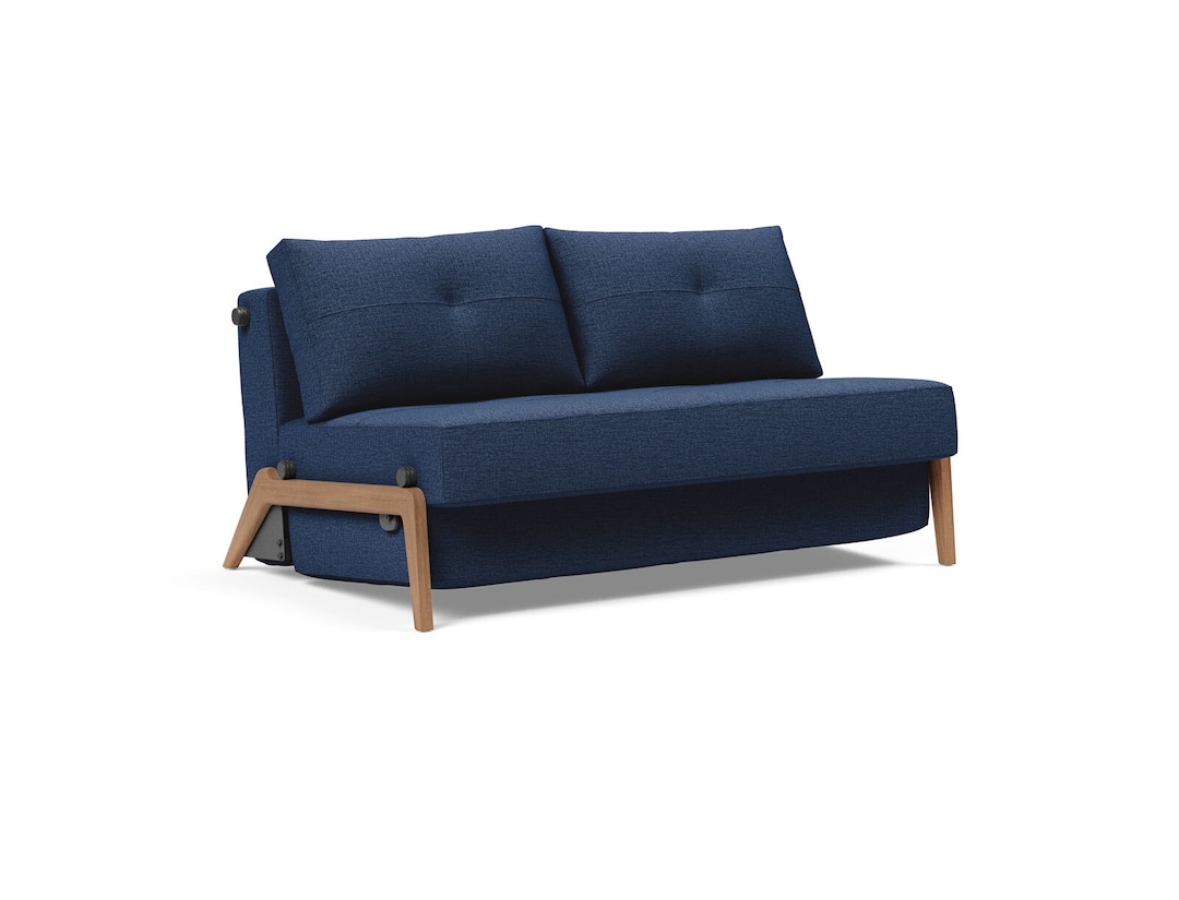 INNOVATION LIVING Schlafsofa KAROI Eiche natur /Mixed dance blue