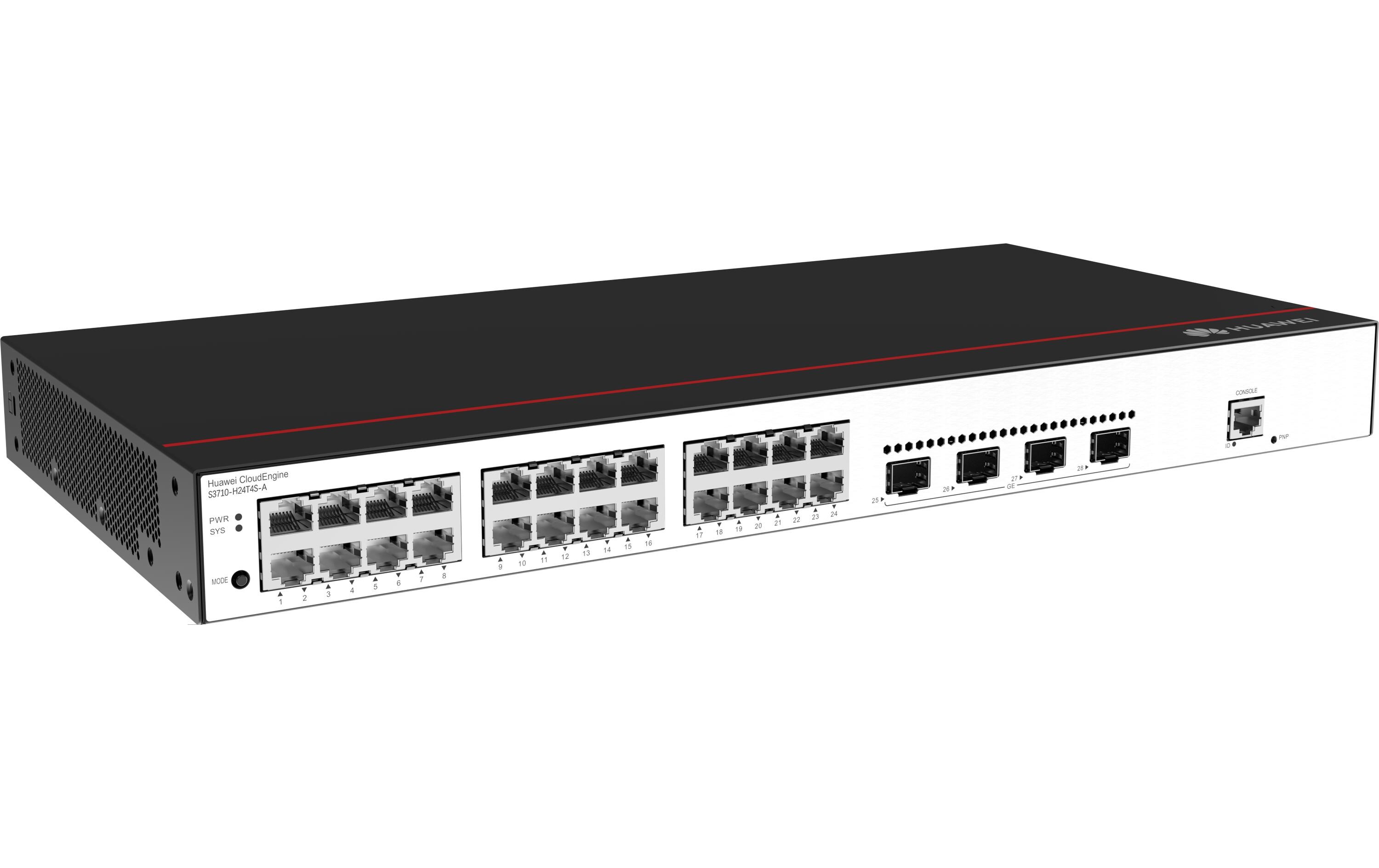 Switch CloudEngine S3710-H24T4S-A 28 PortS3710-H Series Gigabit-Switching-Lösung für optimale Netzwerkleistung und Sicherheit