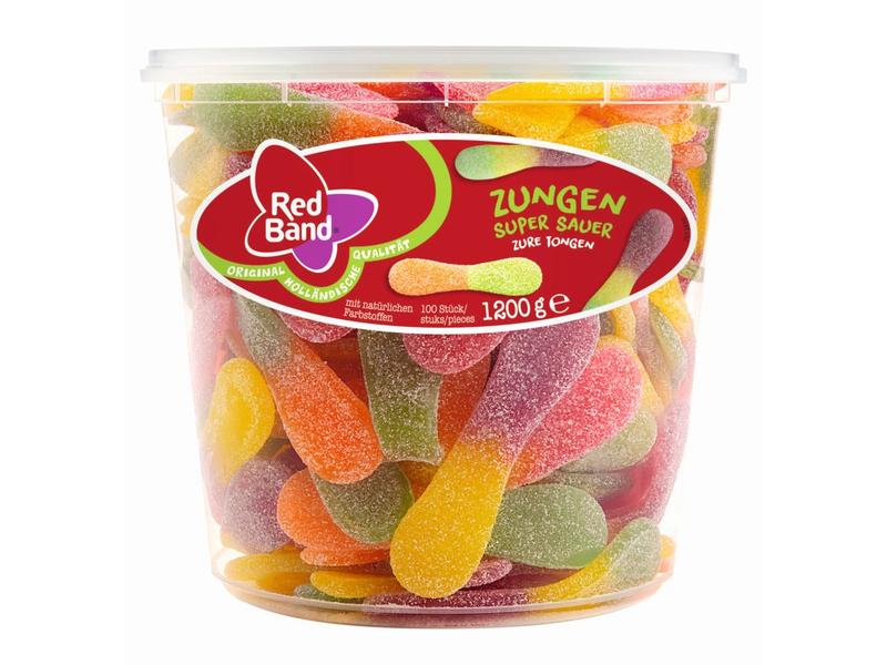 Red Band Gummibonbons Saure Zungen 1.2 kg Fruchtgummi in Zungenform