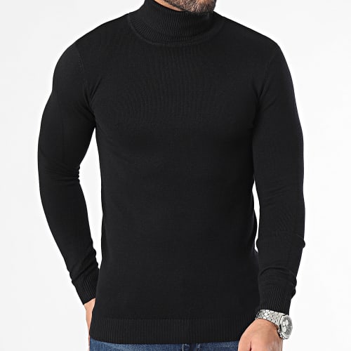Lot De 2 Pull Col Roulé Bordeaux Noir