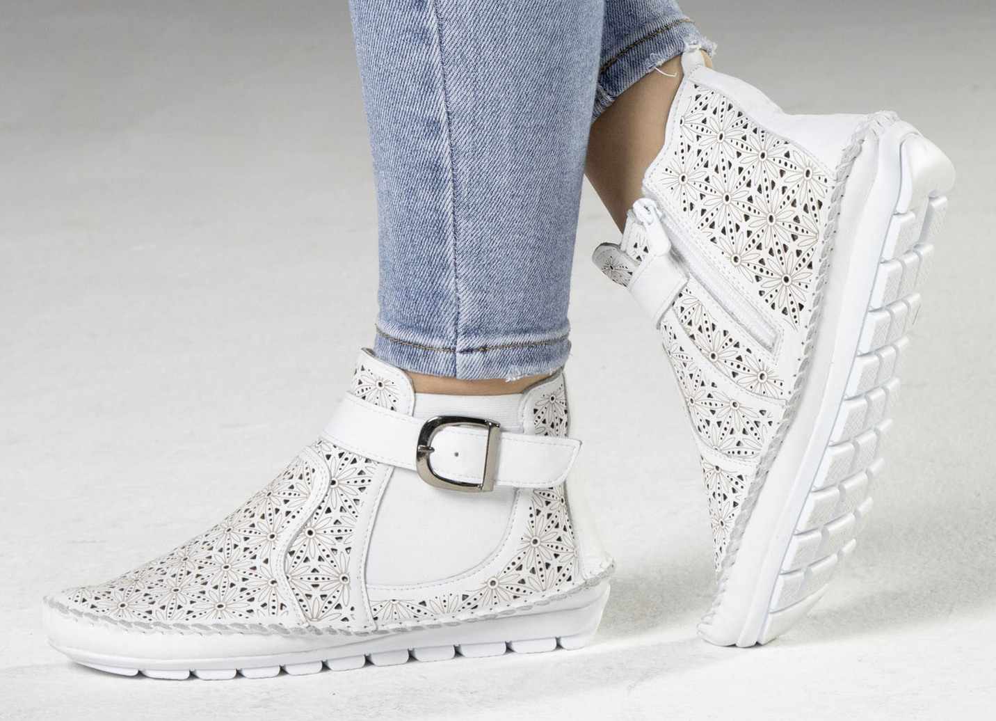 Gemini Mokassin-Stiefelette mit verstellbarer Zierspange