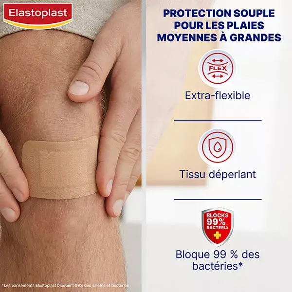 Elastoplast Universel Tissu XL Grand Format 10 pansements