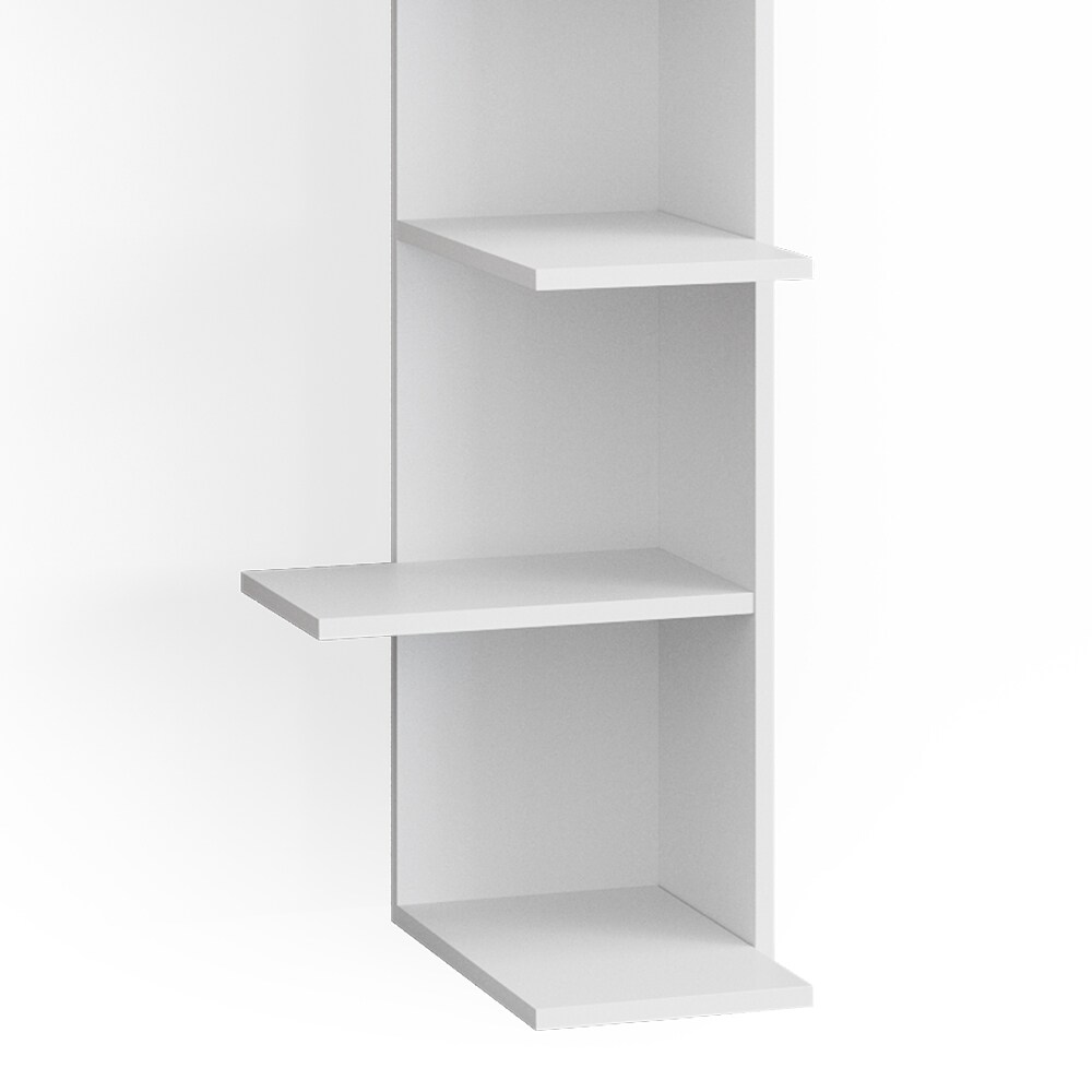 Vicco Bücherregal Standregal Eckregal Tera weiß 6 Etagen Wandregal Nischenregal