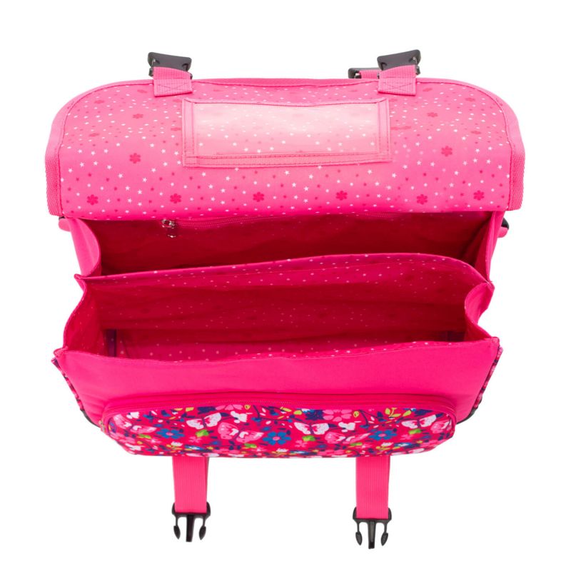 Cartable scolaire Romantique 41 cm Fleurs de printemps Fucshia