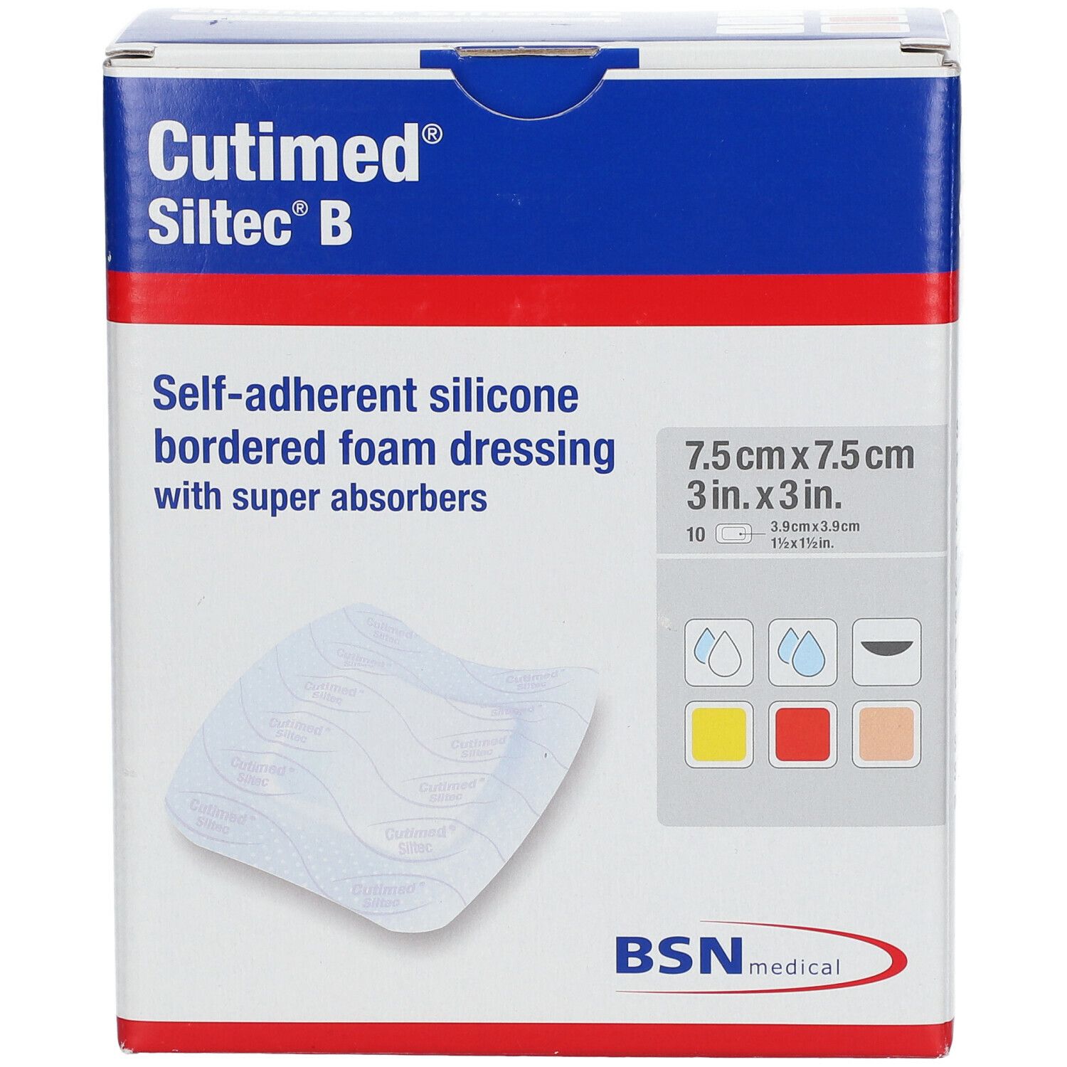 Cutimed® Siltec B 7,5 cm x 7,5 cm