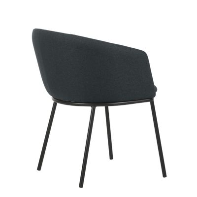 Fauteuil ARCO - 4 pieds métal - gris foncé