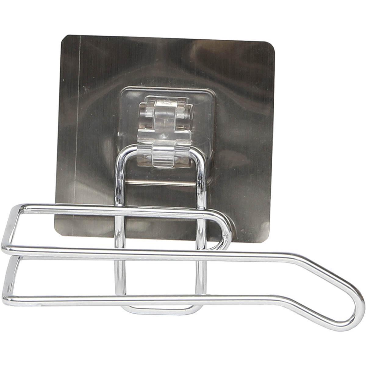 DEROULEUR WC ACIER INOXYDABLE SUR CARTE ADHESIVE 3M CHROME
