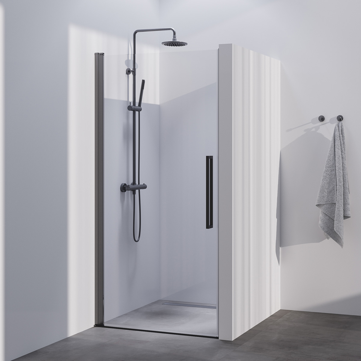 Brauer Season nisdeur met draaideur 60cm gunmetal