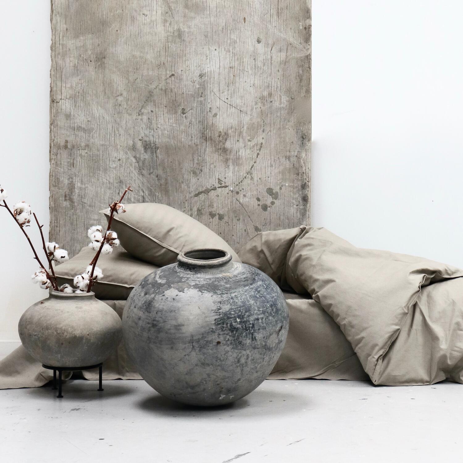 Omhu  Percale sengetøj - Mud