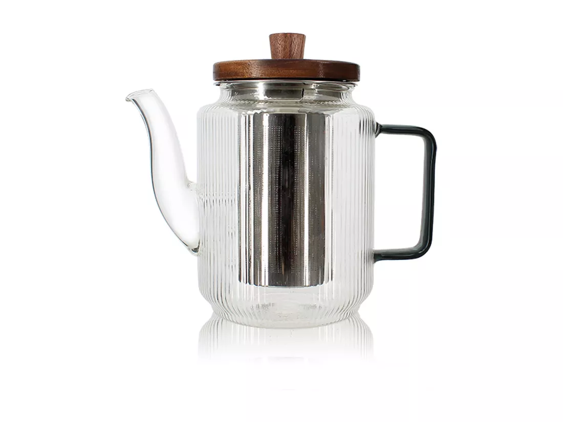 Ogo Living - Theiere Karl 550ml En Verre Borosilicate Anse Graphite