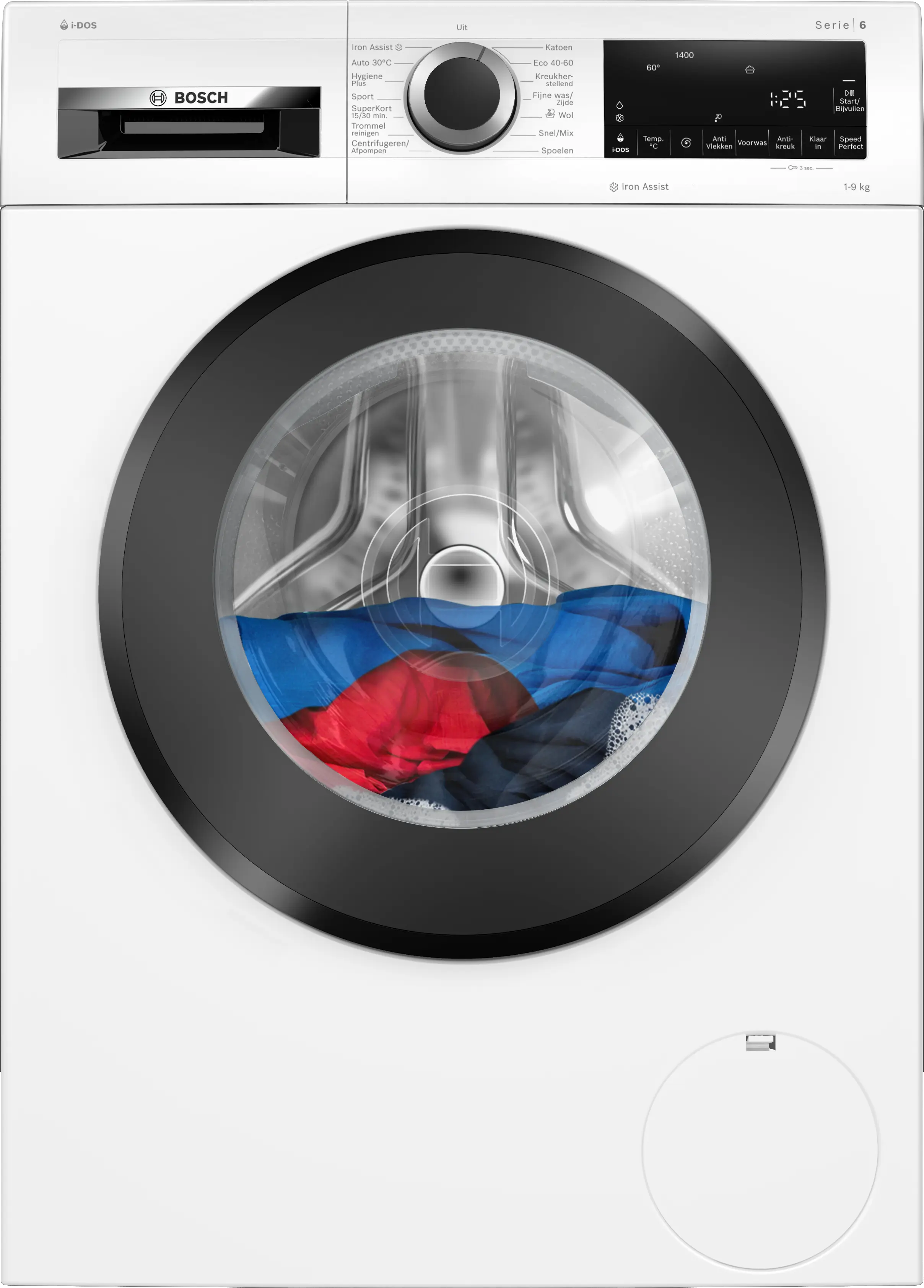 Serie 6 Wasmachine, voorlader 9 kg max. 1400 rpm