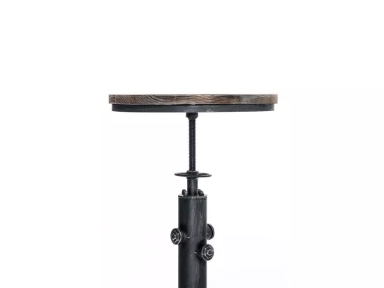 Table haute de bar - rund 39cm - Bois - Argent antique - Lumos