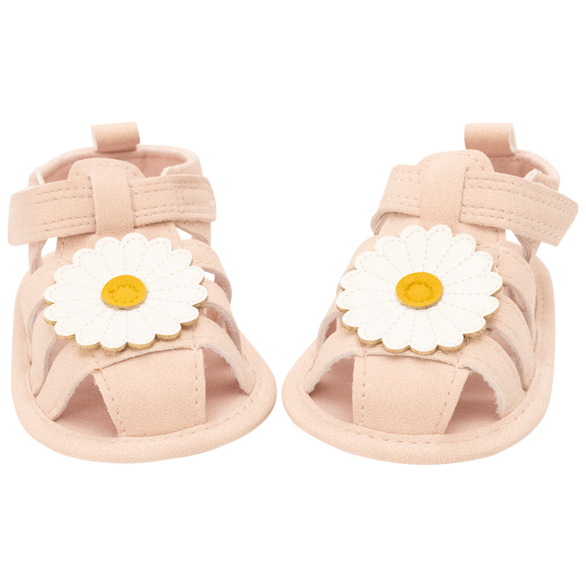 Sandales souples à scratch Marguerite pour bébé fille