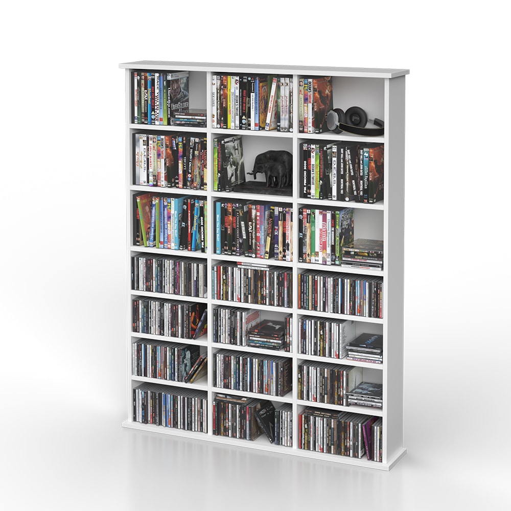 VICCO Medienregal JUKEBOX weiß matt CD DVD Bluray Regal Standregal Regalwand