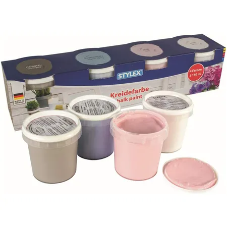 Stylex 4 Kreidefarben mit je 150 ml in 4 verschiedenen Farben