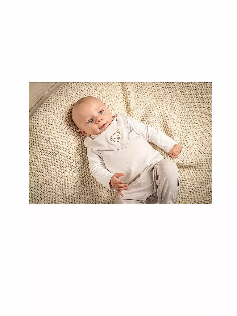 STEIFF Baby Set 2tlg Strampler und Langarmshirt  hellgrau