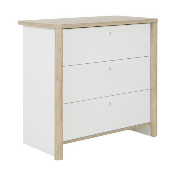 Gami Matis Commode Met 3 Laden - Wit / Naturel