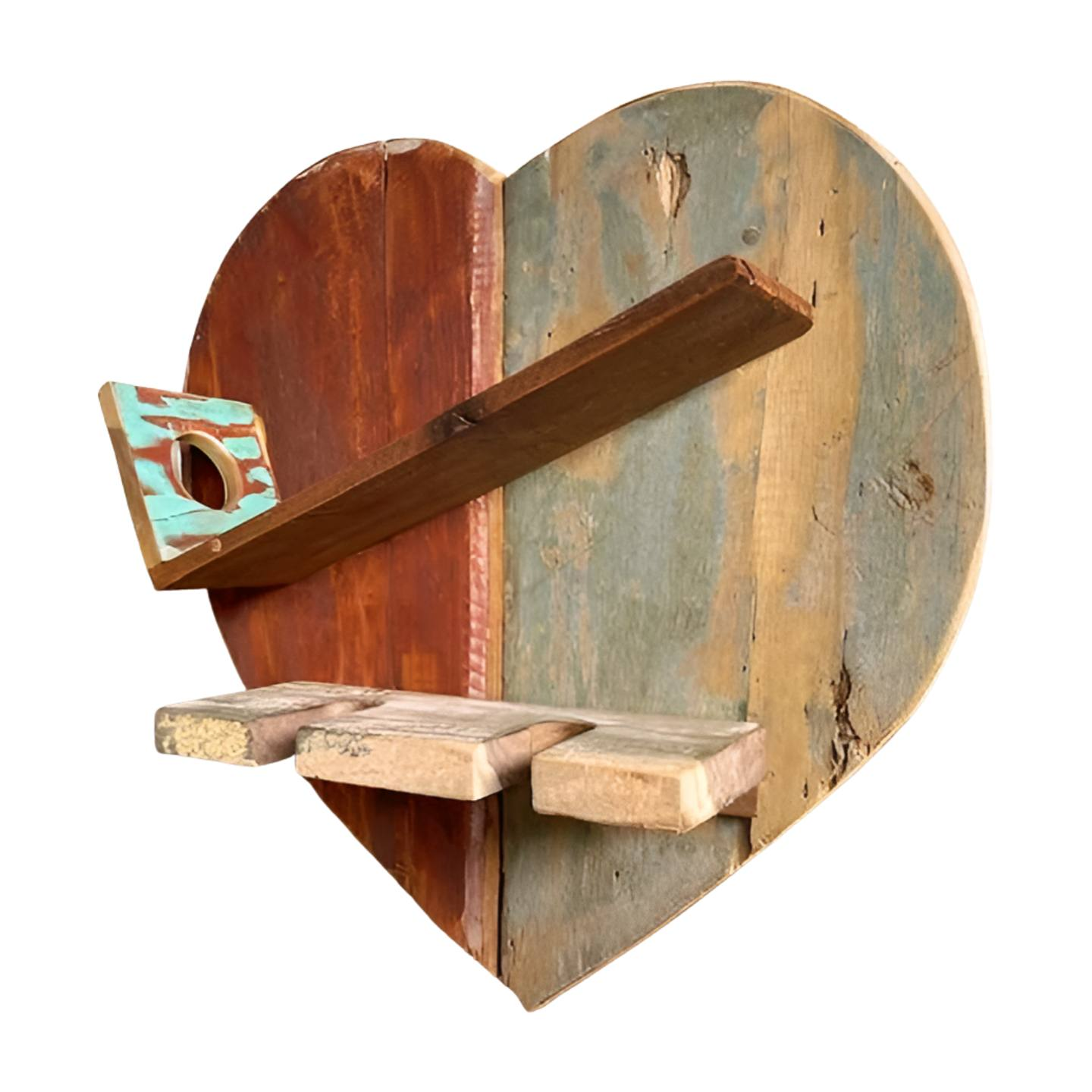 Flessen kistje Hart bottle wallhanger (80368)