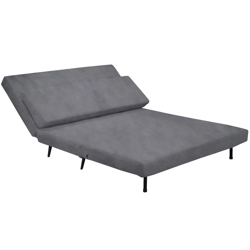 Mallory - Slaapbank 140 cm in antraciet fluweel
