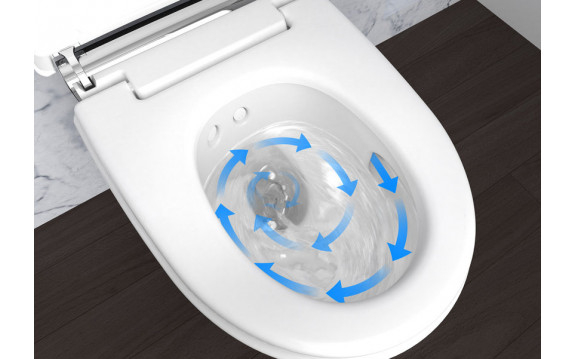 Geberit AquaClean Mera Comfort douche wc met geurafzuiging en ladydouche chroom wit
