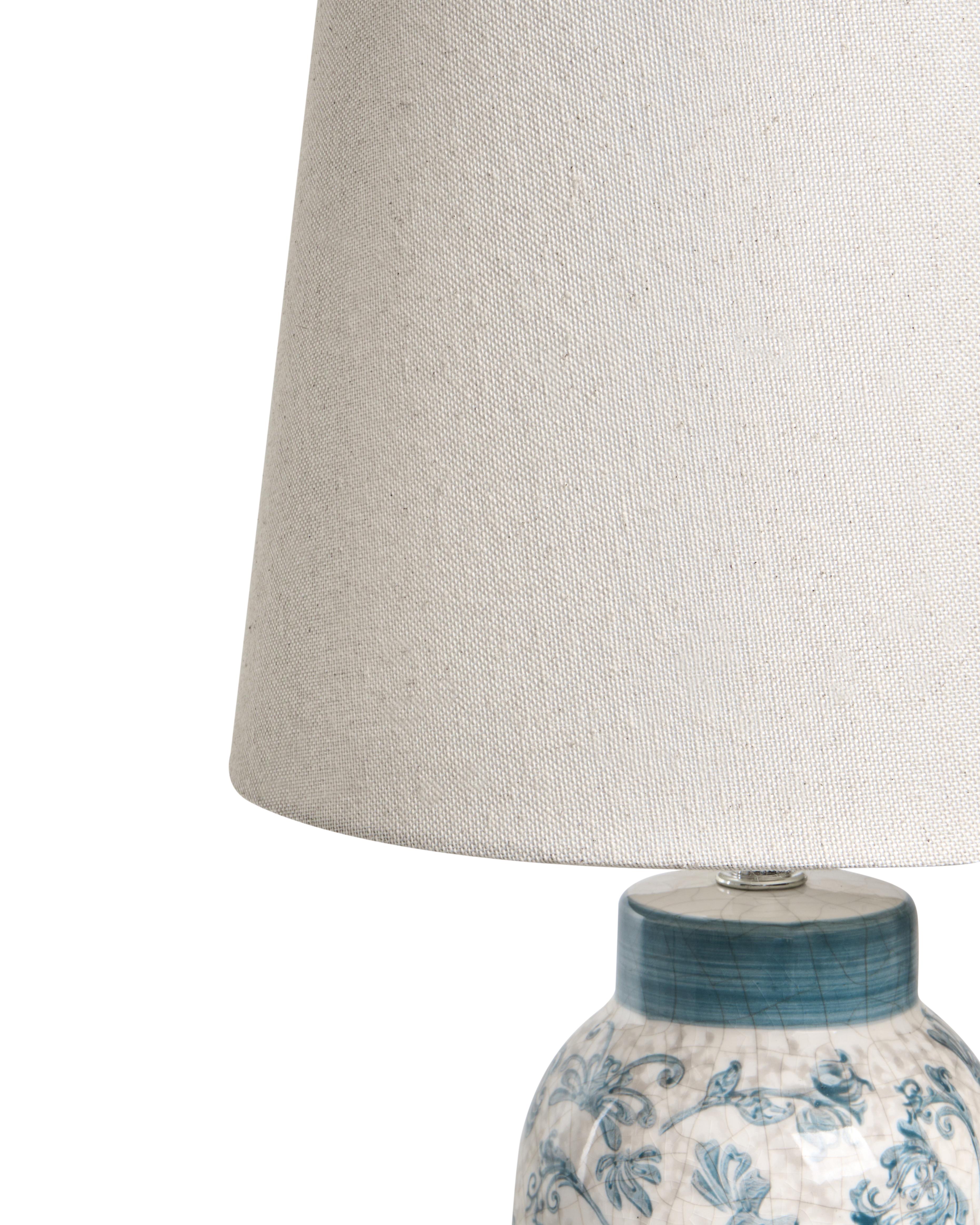 Tafellamp LEMPA Keramiek Wit/blauw