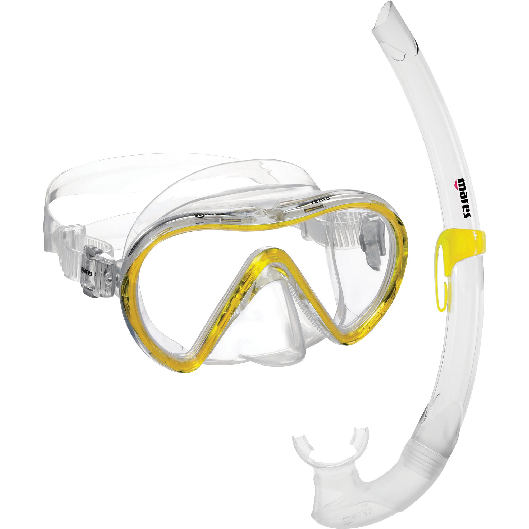 Mares Vento Combo Schorchelset yellow reflex