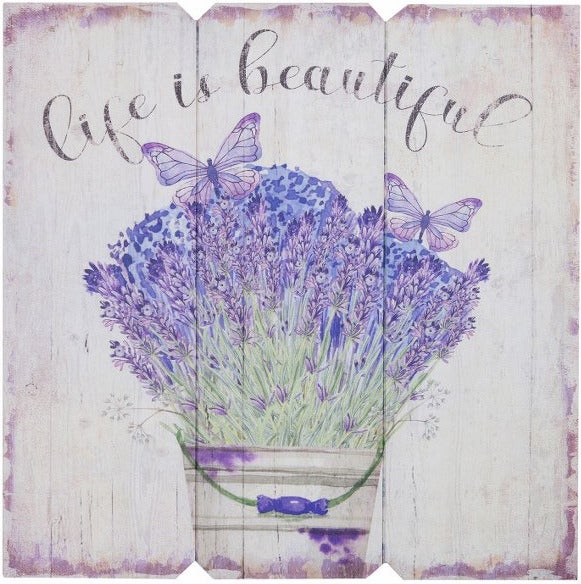 Intratuin tuinwanddecoratie lavendel paars 40 x 1,8 x 40 cm