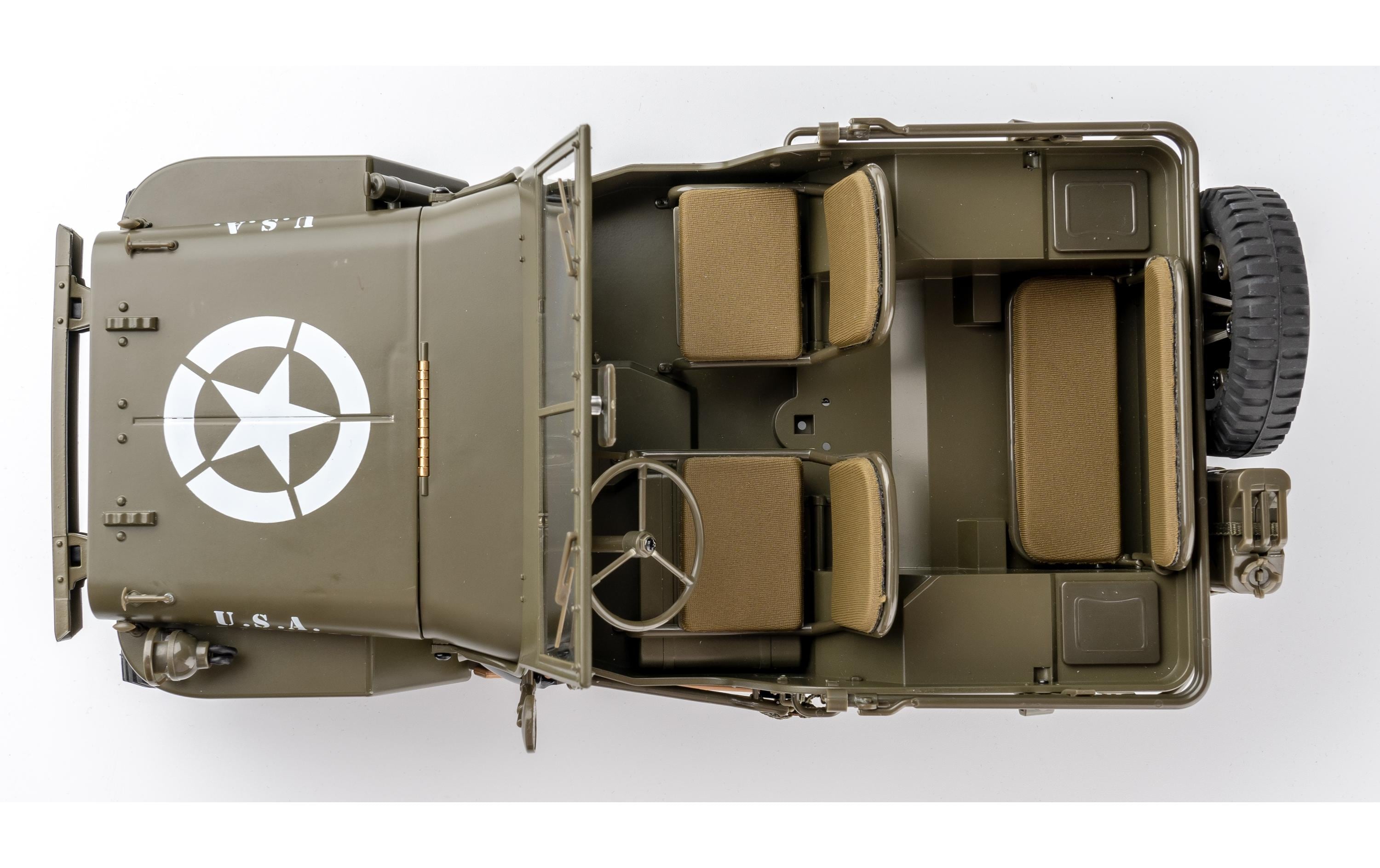 Scale Crawler 1941 MB Willys Jeep, 4 x 4 RTR, 1:12<br>1941 Willys Militär Jeep – Ein Traum für jeden Scaler