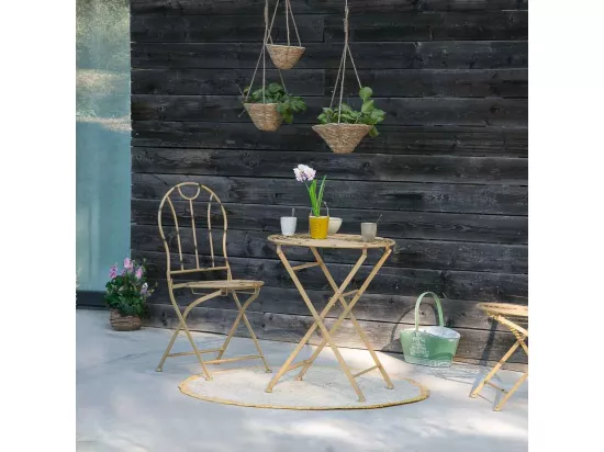 Pot avec fleur artificielle 10x10x27h