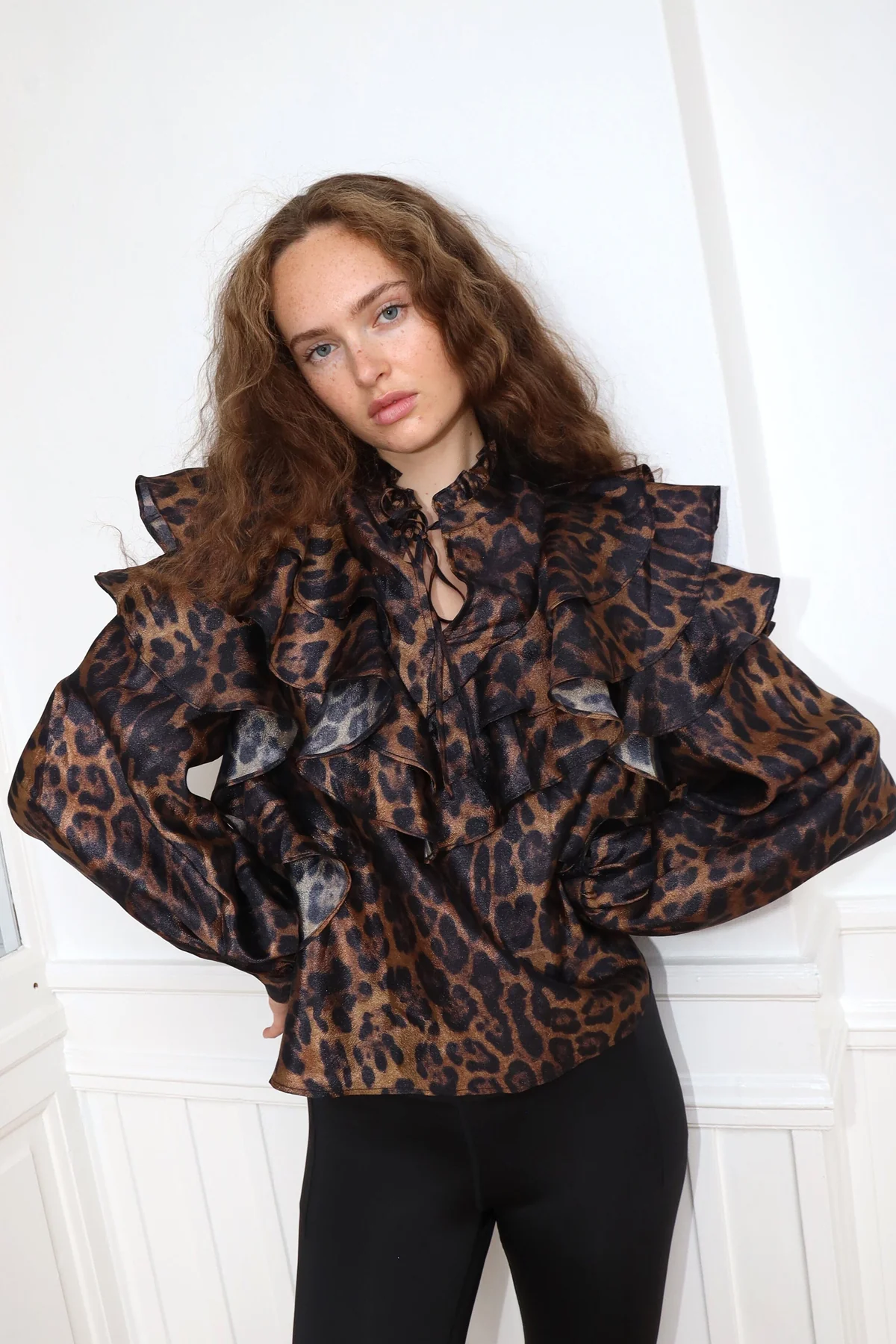Cras Sylvia Blouse 8058 8058 hazy leopard