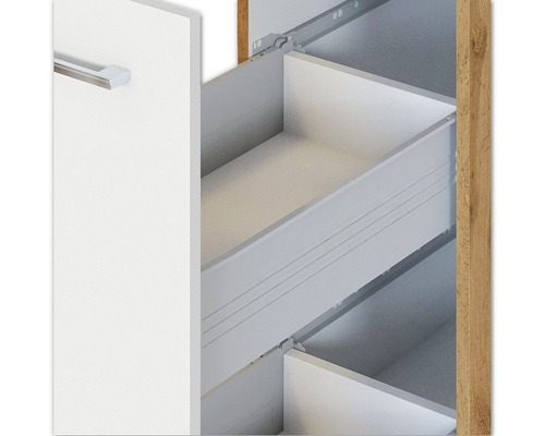 Held Furniture Apothekerskast Sorrento BxDxH 30x60x200 cm wit mat gedemonteerd