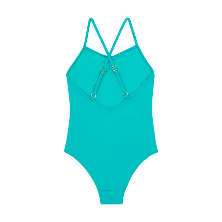 SMALLABLE BASICS Maillot De Bain 1 Pièce Bretelles Croisées | Bleu turquoise